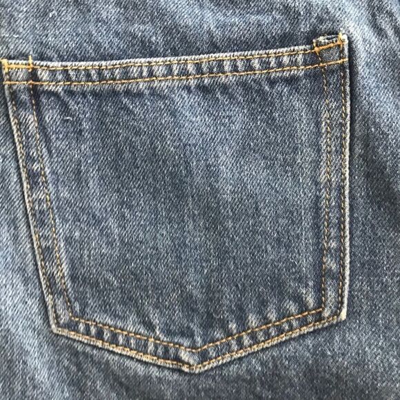 H&M Coachella denim jean shorts with red roses-8 - Picture 8 of 10